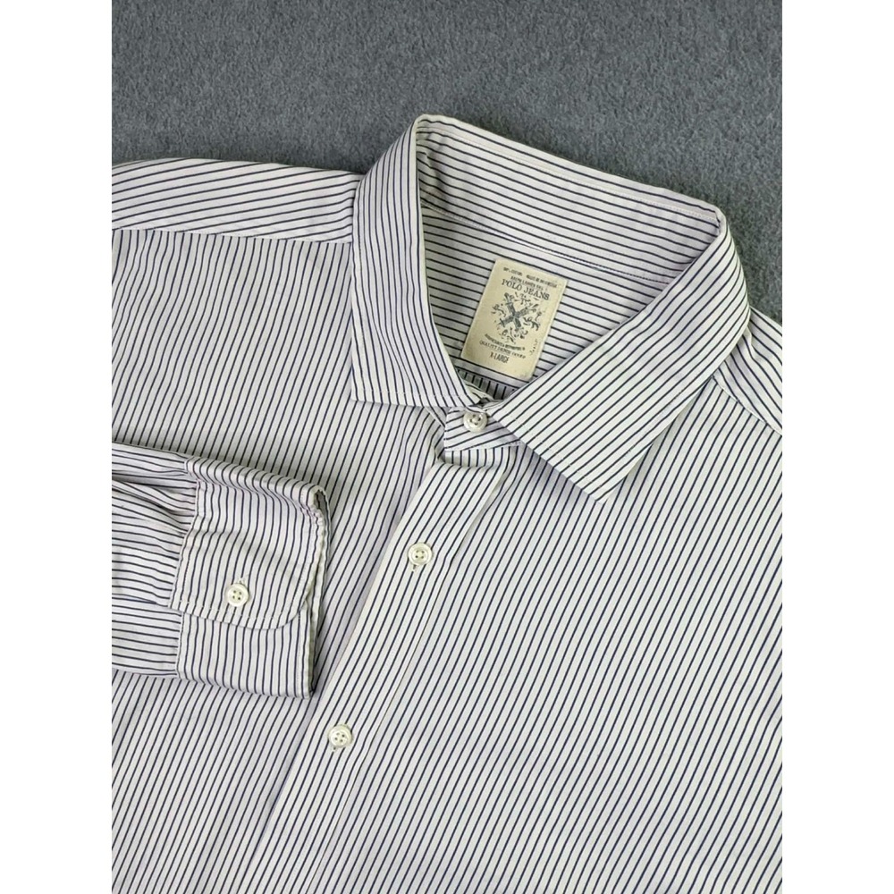 Ralph Lauren Polo Jeans Co Striped Button Down Shirt Mens XL Long Sleeve Preppy